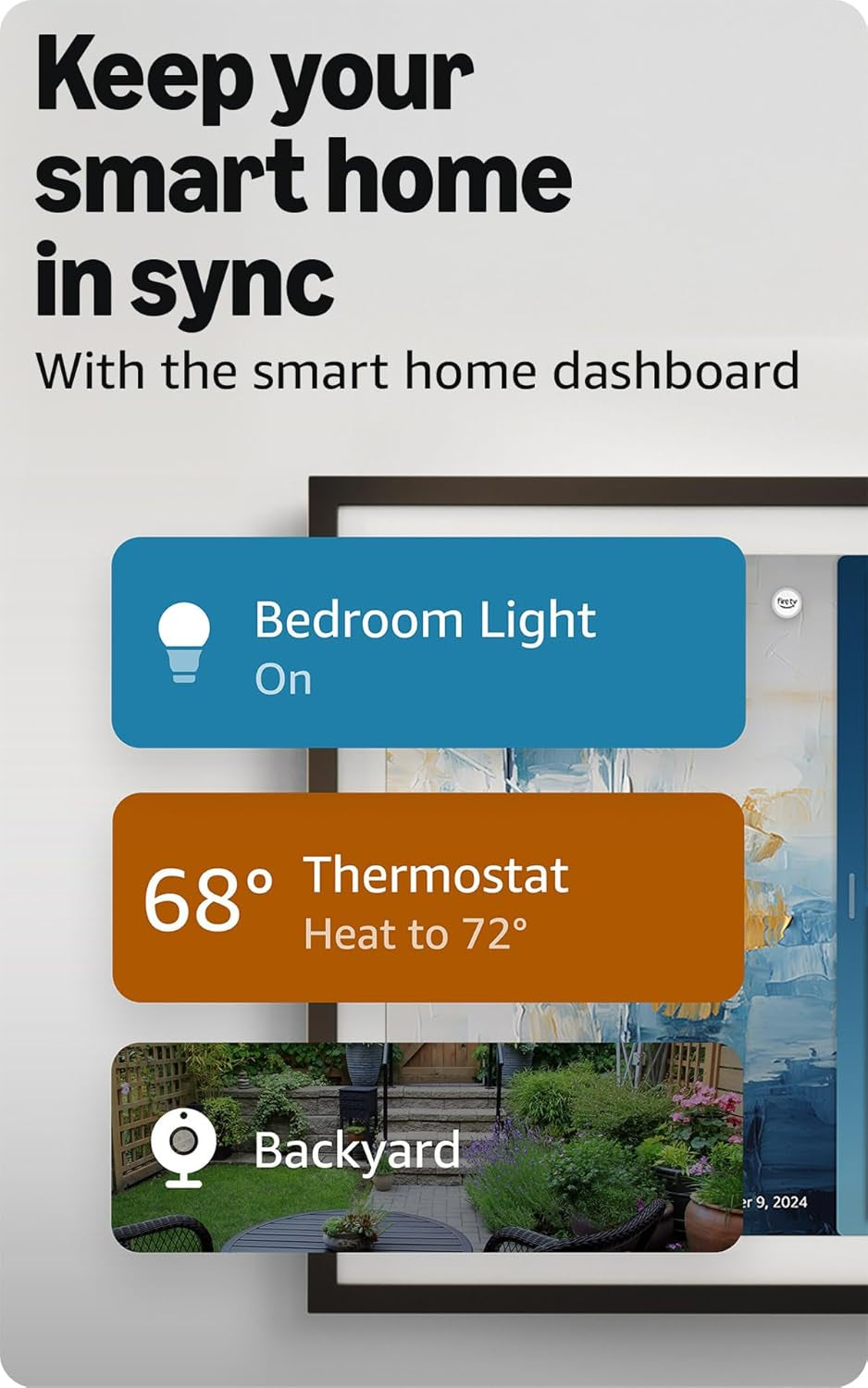Echo Show 15 (Newest Model), Full HD 15.6" Kitchen Hub for Home Organization, with Built-In Fire TV and Alexa+ Early Access