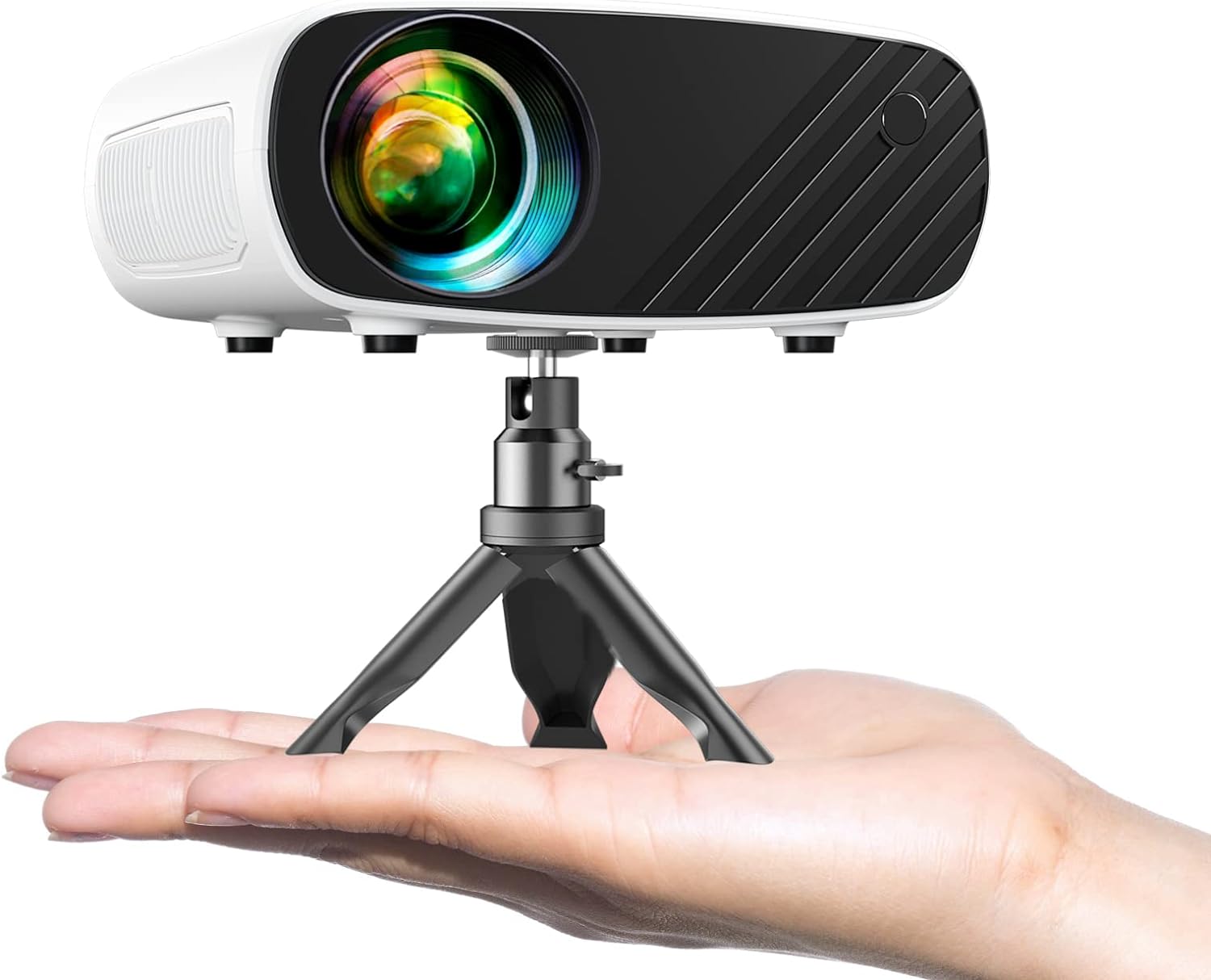 Experience Stunning 1080P HD Projection Anywhere with the 2024 Upgraded Mini Projector - Portable, Lightweight, and Compatible with All Your Devices!