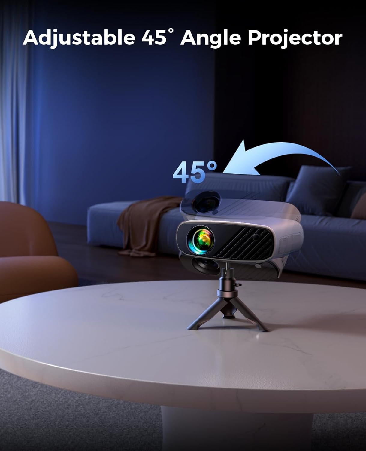 Experience Stunning 1080P HD Projection Anywhere with the 2024 Upgraded Mini Projector - Portable, Lightweight, and Compatible with All Your Devices!