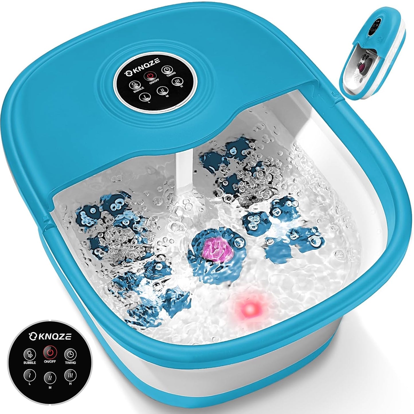 Indulge in Ultimate Relaxation with the Collapsible Electric Foot Spa - Heat, Bubbles, and Shiatsu Massage for Stress Relief